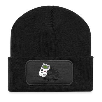 gamer playsation video games game boy geek controller - Recycled Patch Beanie - black - Front