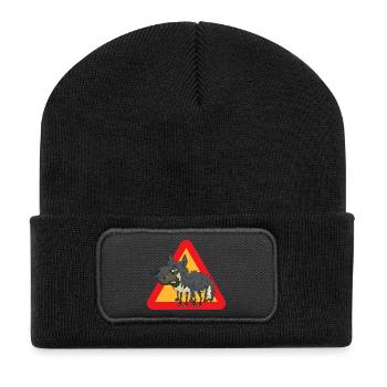 Sheep wolf - Recycled Patch Beanie - black - Front