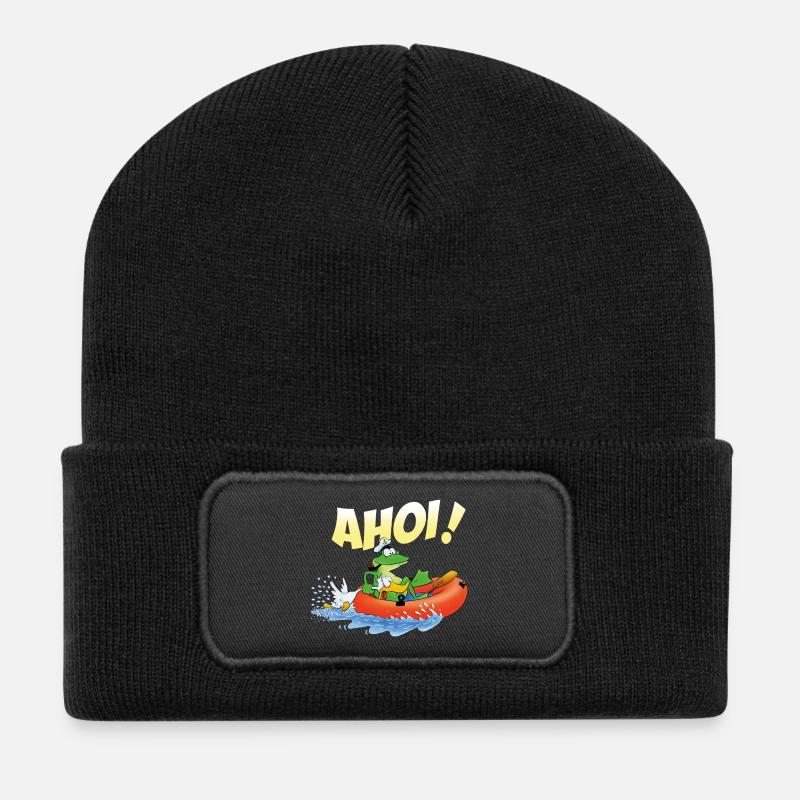 grenouille ahoy - Beanie recyclé à patch - noir