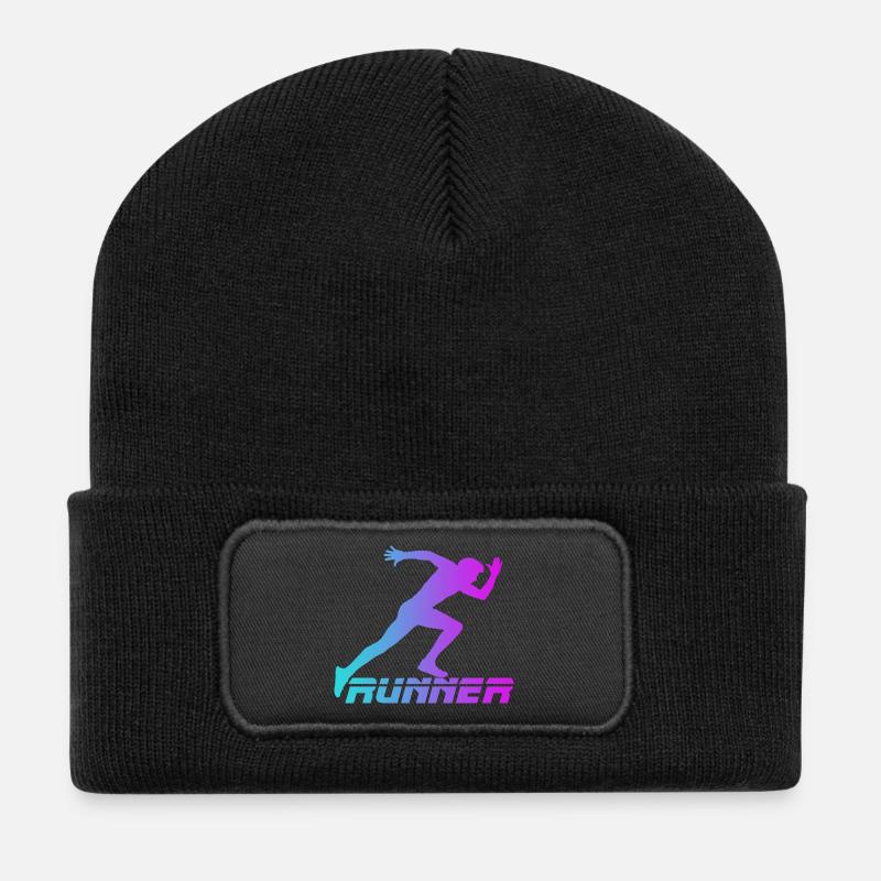 Runner - Recycelte Patch Beanie - Schwarz
