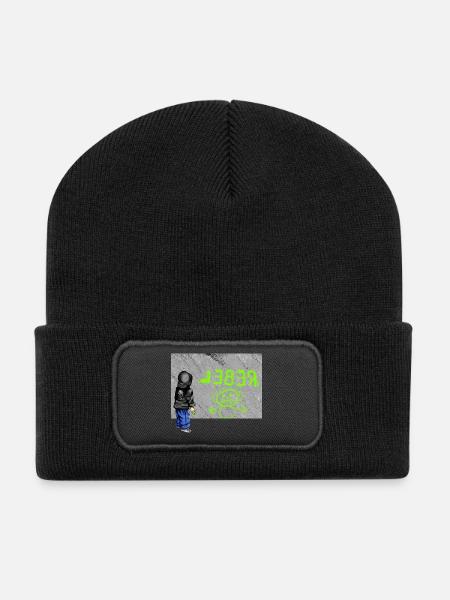 rebel - Recycled Patch Beanie - black