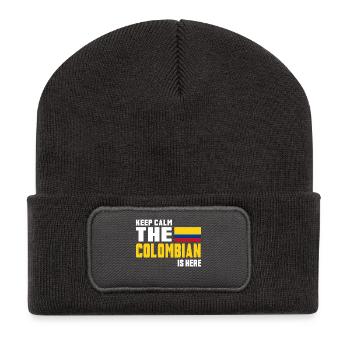 Keep calm Colombia / gift flag South America - Recycled Patch Beanie - dark grey - Front