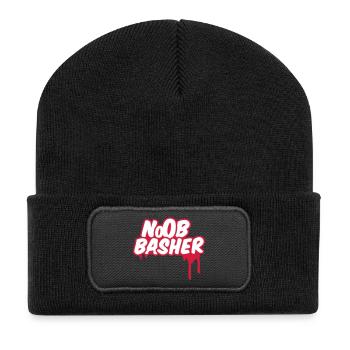 Noob Basher - Recycelte Patch Beanie - Schwarz - Vorne