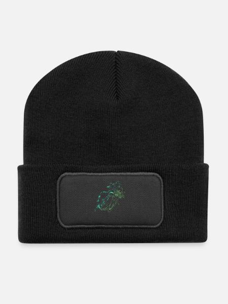 motorrad - Recycelte Patch Beanie - Schwarz