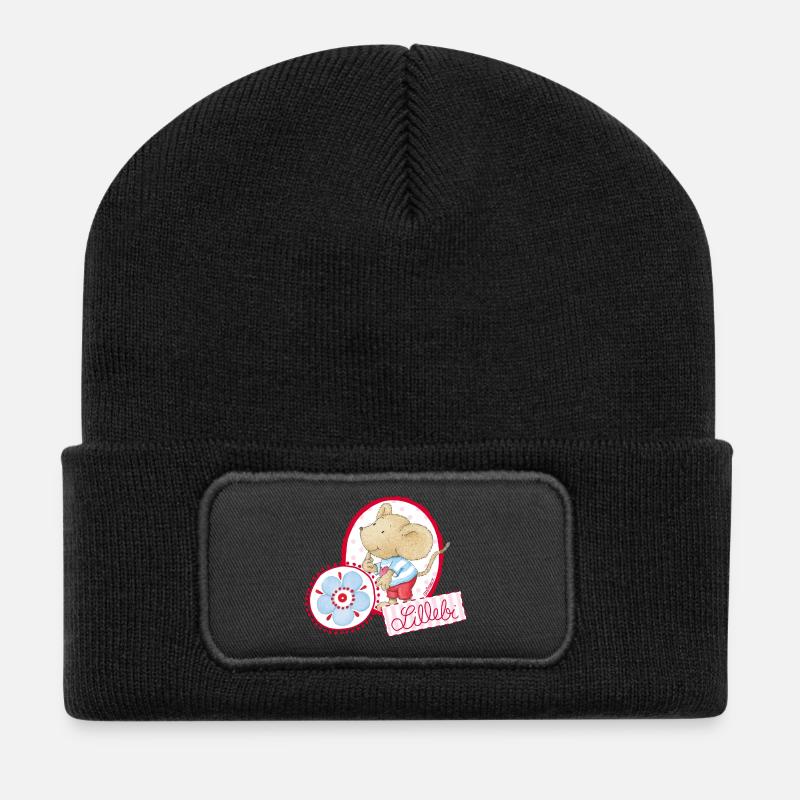 Lillebi_ovale - Beanie recyclé à patch - noir