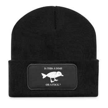 Dish or Fuck - Fish or Duck - Duck and Fish - Recycled Patch Beanie - black - Front