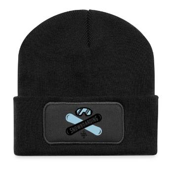 snowboarding boards - Recycelte Patch Beanie - Schwarz - Vorne