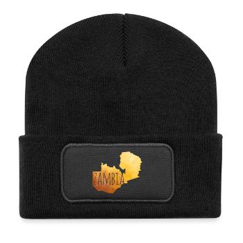 Zambia - Recycelte Patch Beanie - Schwarz - Vorne