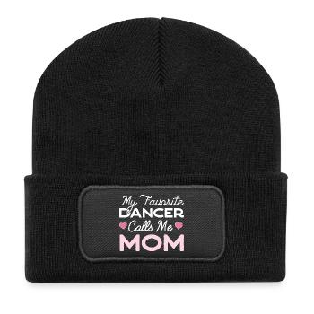 My Favorite Dancer Calls Me Mom - Recycelte Patch Beanie - Schwarz - Vorne