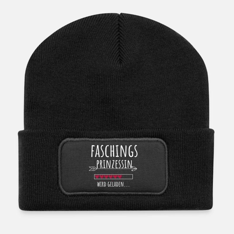 Faschingsprinzessin Fasching Prinzessin Karneval - Recycelte Patch Beanie - Schwarz