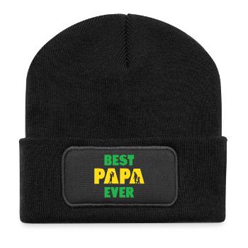 Meilleur papa de tous les temps - Beanie recyclé à patch - noir - Devant