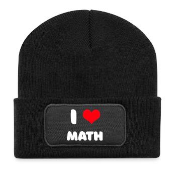 Ich liebe Mathe - Recycelte Patch Beanie - Schwarz - Vorne