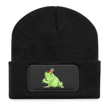 Frog Cricket Cricket Bat - Recycled Patch Beanie - black - Front