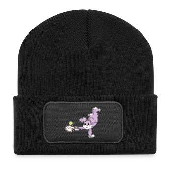 Raquette de tennis de lapin Sport - Beanie recyclé à patch - noir - Devant