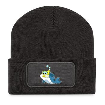 Dolphin Diver Snorkel Diving - Recycled Patch Beanie - dark grey - Front