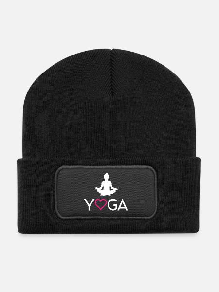 Yoga - Beanie recyclé à patch - noir