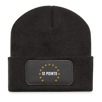 12 points Eurovision Autriche 2026 - Beanie recyclé à patch - charbon - Devant