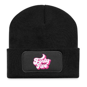 Quarante-cinq femmes du 45e anniversaire de ses 45 ans - Beanie recyclé à patch - noir - Devant