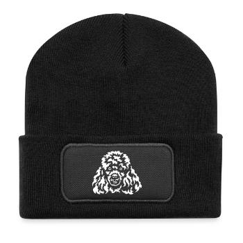 Poodle Head "Black Edition" - Recycled Patch Beanie - black - Front