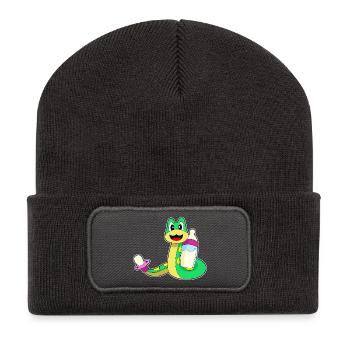 Snake Baby Bottle Milk - Recycled Patch Beanie - dark grey - Front