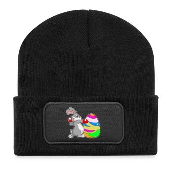 Bunny Easter Boxes - Recycled Patch Beanie - black - Front