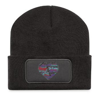 HEART - Recycled Patch Beanie - dark grey - Front