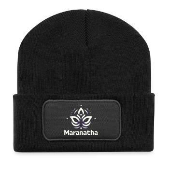 Maranatha Christ arrive bientôt - Beanie recyclé à patch - noir - Devant