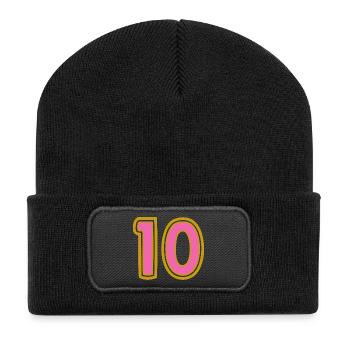 10. 10 YEARS. 10th ANNIVERSARY. 10 YEAR ANNIVERSARY. - Recycled Patch Beanie - black - Front