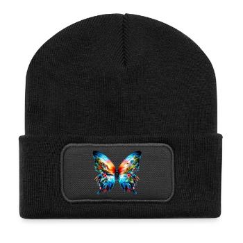 Butterfly - Recycled Patch Beanie - black - Front