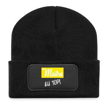 MEISTER. MEISTER. HUMOR - Recycelte Patch Beanie - Schwarz - Vorne