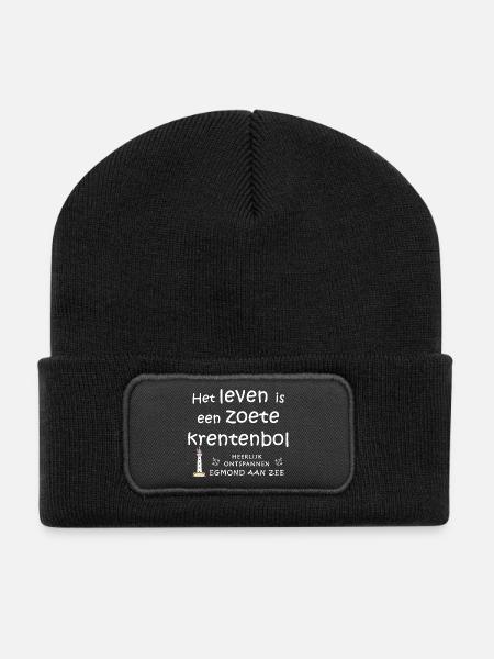 Egmond aan zee, Bergen Pays-Bas Petits pains aux raisins secs - Beanie recyclé à patch - noir