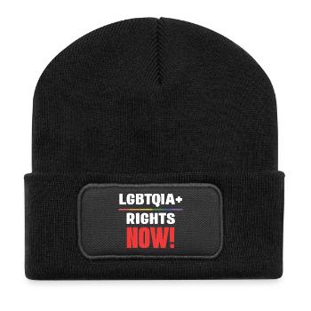 LGBT Pride Month - LGBTQIA+ Rechte! Jetzt! - Recycelte Patch Beanie - Schwarz - Vorne