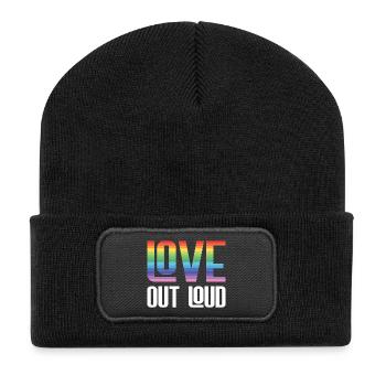 LGBTQ Pride Month - Love Out Loud - Recycled Patch Beanie - black - Front