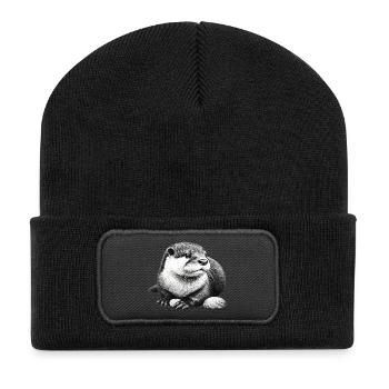 Loutre - Beanie recyclé à patch - noir - Devant