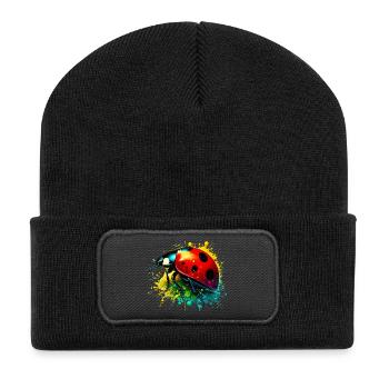 Coccinelle - Beanie recyclé à patch - noir - Devant