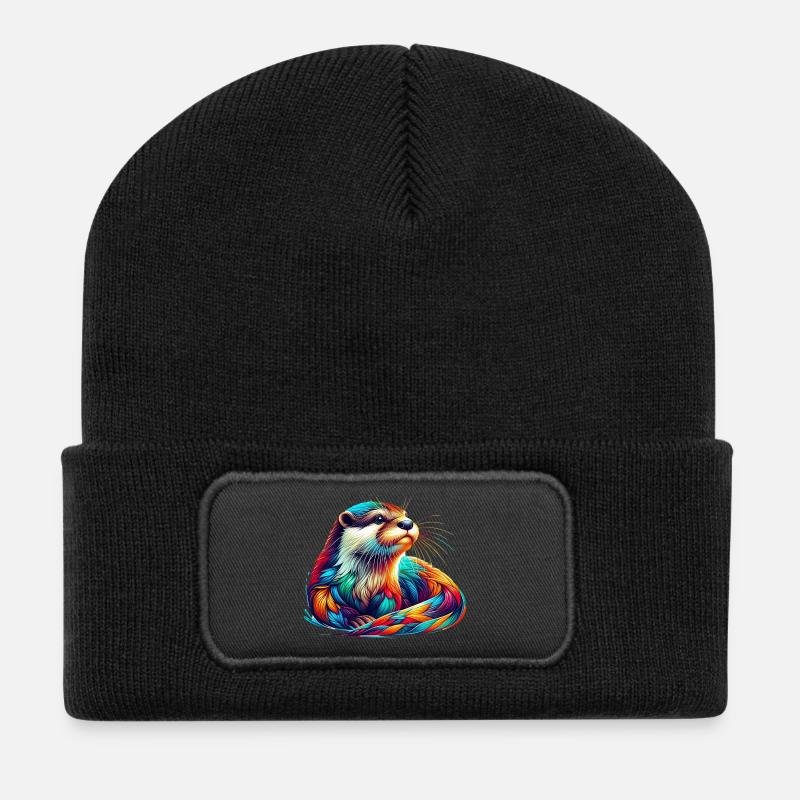 Otter - Recycelte Patch Beanie - Schwarz