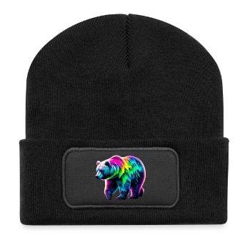 Ours - Beanie recyclé à patch - noir - Devant