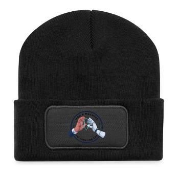 Haptic Bond: Human Robot Handshake - Recycled Patch Beanie - black - Front