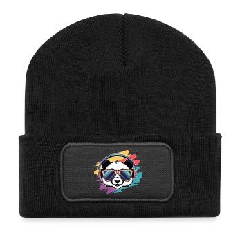 Ambiance Panda Cool - Beanie recyclé à patch - noir - Devant