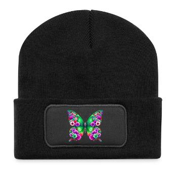 Butterfly - Recycled Patch Beanie - black - Front