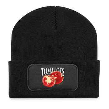 Tomatoes – Fresh Foodie Statement - Recycled Patch Beanie - black - Front