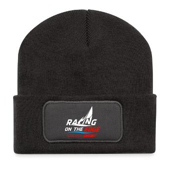 Segelboot Rennen - Recycelte Patch Beanie - Dunkelgrau - Vorne