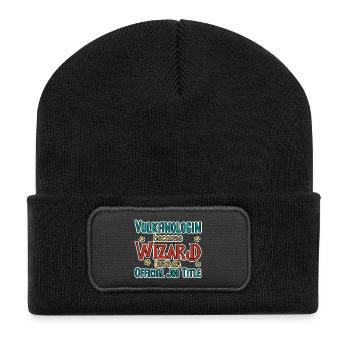 Vulkanologin Wizard Vulkanologie - Recycelte Patch Beanie - Schwarz - Vorne