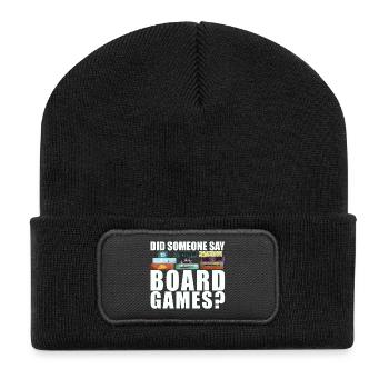 Brettspiele Spruch - Did someone say board games? - Recycled Patch Beanie - black - Front