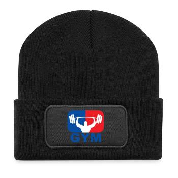 GYM Bodybuilding Weight - Recycled Patch Beanie - black - Front