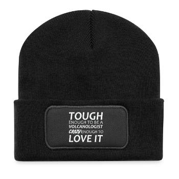 Volcanologist crazy Volcanology - Recycled Patch Beanie - black - Front