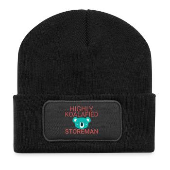 Storeman Koalafied - Recycelte Patch Beanie - Schwarz - Vorne
