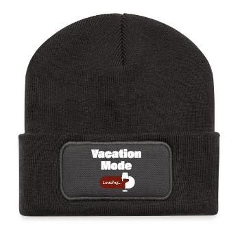 Mode vacances activé – Vin avec barre de chargement (léger) - Beanie recyclé à patch - charbon - Devant