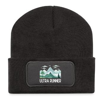 Ultra-Läufer - Recycelte Patch Beanie - Dunkelgrau - Vorne