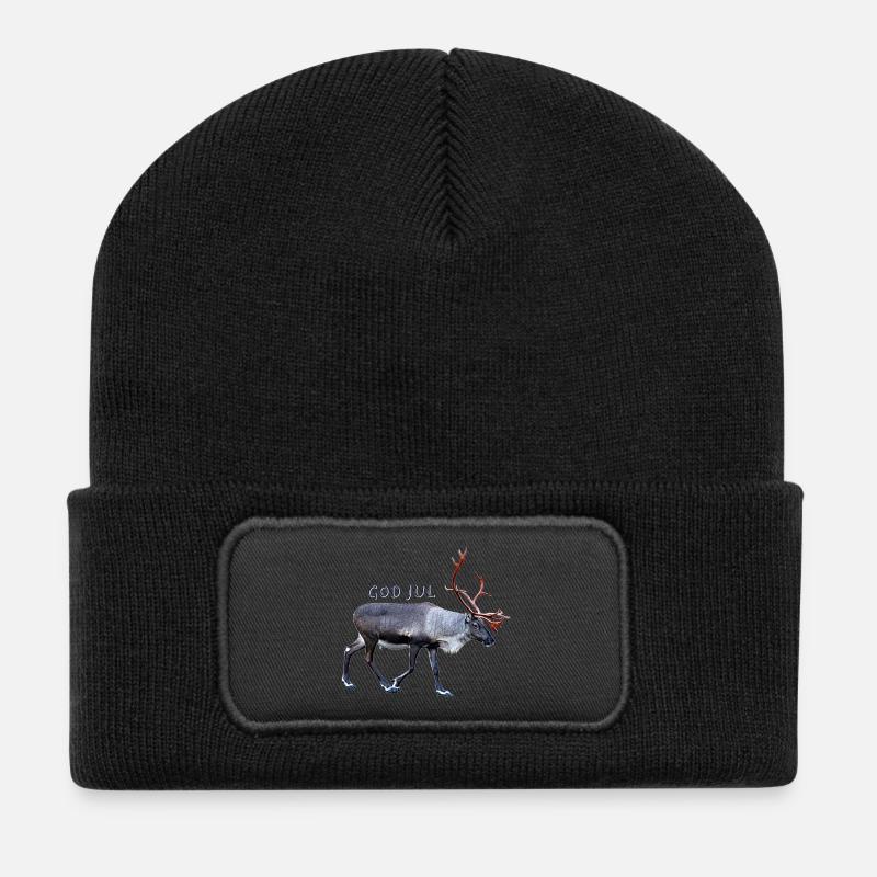 Merry Christmas - Recycled Patch Beanie - black